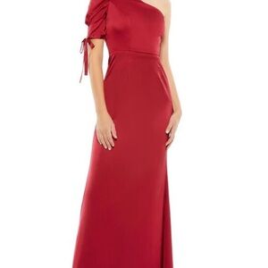 Mac Duggal One-Shoulder Scarlet Gown